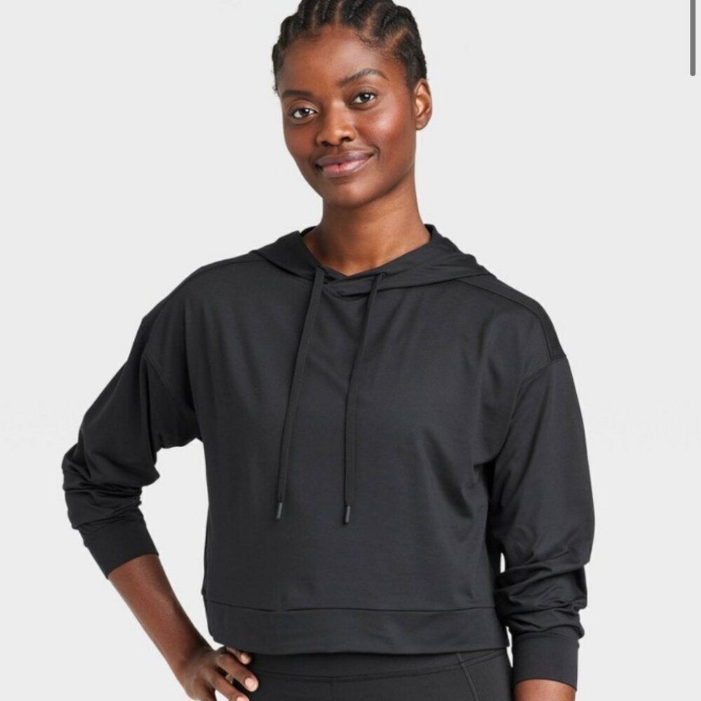 NEW Women's Black Stretch Pullover Hoodie XXL - NWT‎